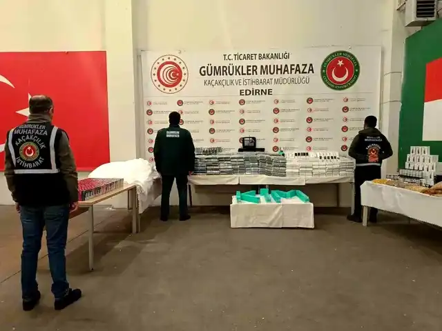 Edirne Kapıkule'de Milyonlarca Liraya Kaçak Mal Operasyonu